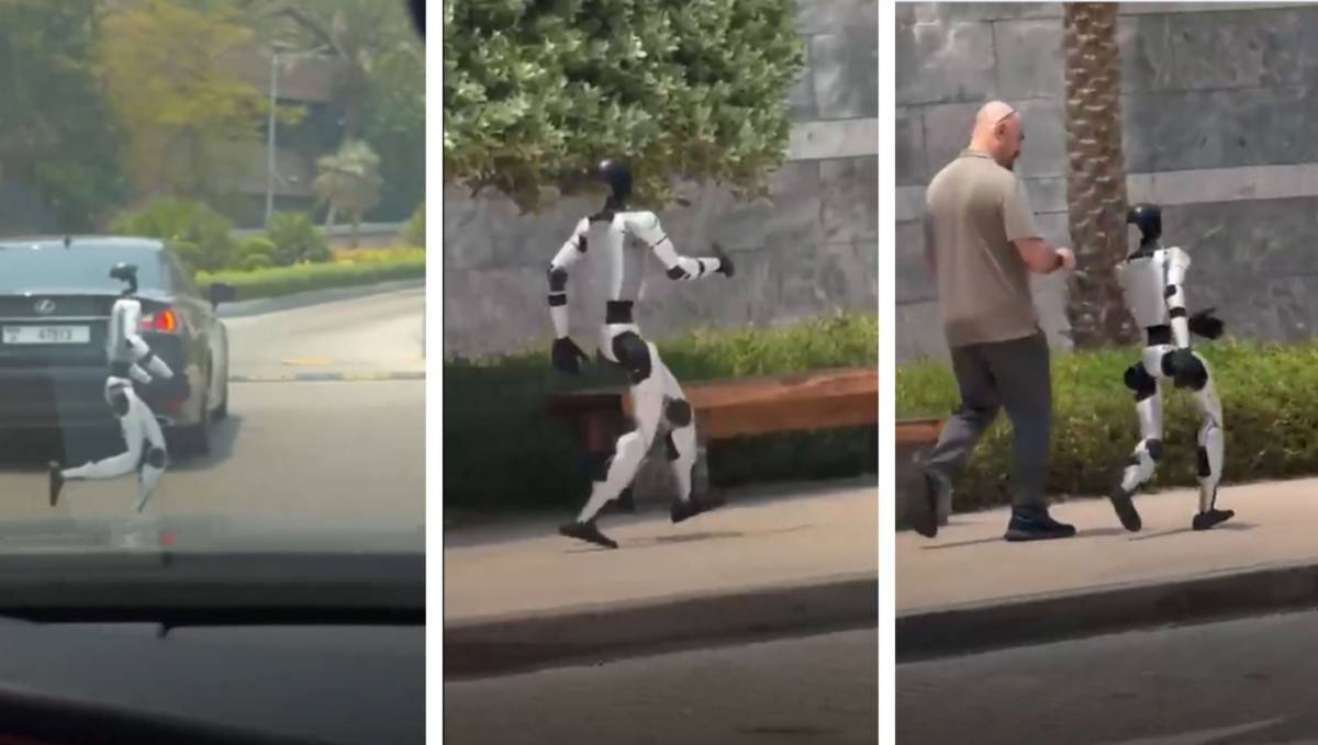 robot on Dubai street