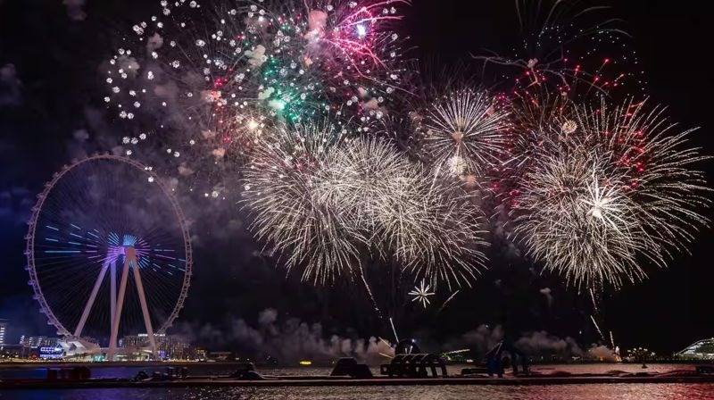 New Year fireworks Dubai