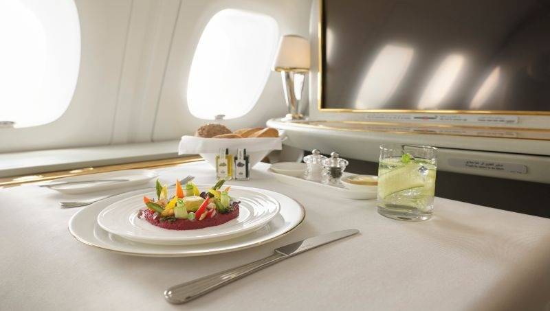 Emirates vegan menu